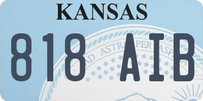 KS license plate 818AIB