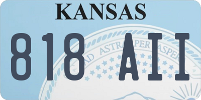 KS license plate 818AII