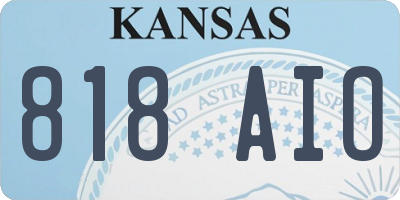 KS license plate 818AIO