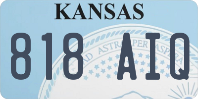KS license plate 818AIQ