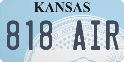 KS license plate 818AIR