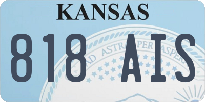 KS license plate 818AIS