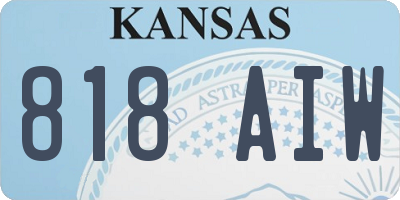 KS license plate 818AIW