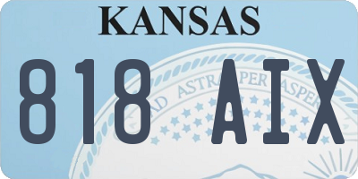 KS license plate 818AIX