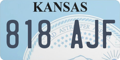 KS license plate 818AJF