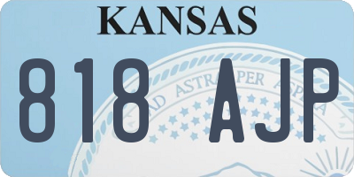 KS license plate 818AJP