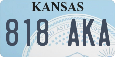 KS license plate 818AKA