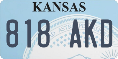 KS license plate 818AKD