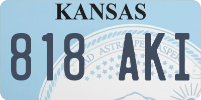 KS license plate 818AKI