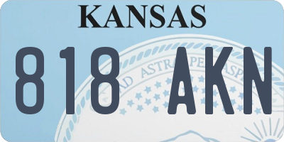 KS license plate 818AKN