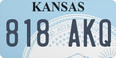 KS license plate 818AKQ