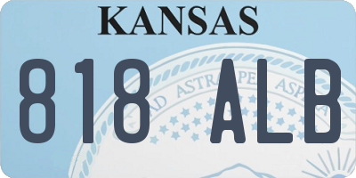 KS license plate 818ALB
