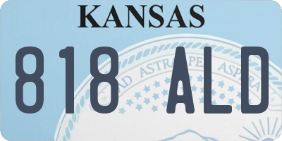 KS license plate 818ALD
