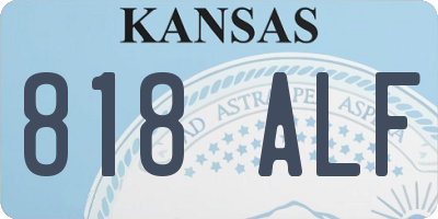 KS license plate 818ALF