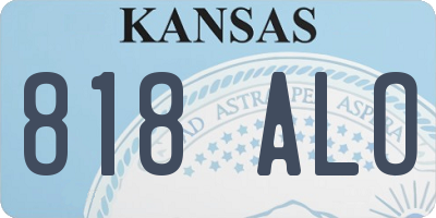 KS license plate 818ALO