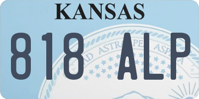 KS license plate 818ALP
