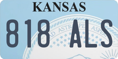 KS license plate 818ALS