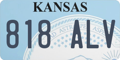 KS license plate 818ALV