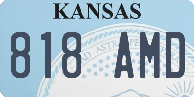 KS license plate 818AMD