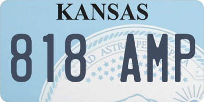 KS license plate 818AMP