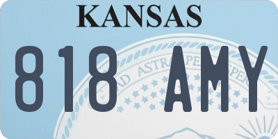 KS license plate 818AMY