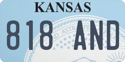 KS license plate 818AND