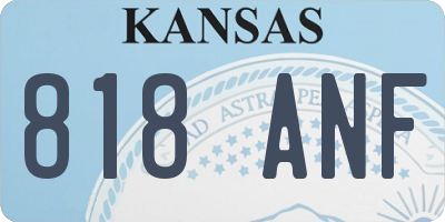 KS license plate 818ANF