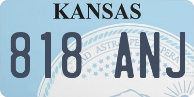 KS license plate 818ANJ