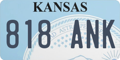 KS license plate 818ANK