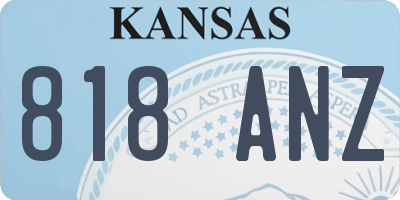 KS license plate 818ANZ