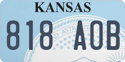KS license plate 818AOB