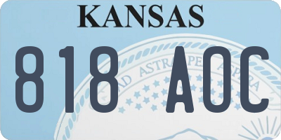 KS license plate 818AOC