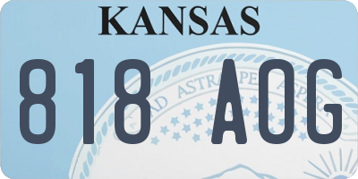 KS license plate 818AOG