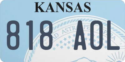 KS license plate 818AOL