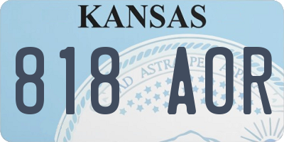 KS license plate 818AOR