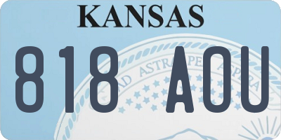 KS license plate 818AOU