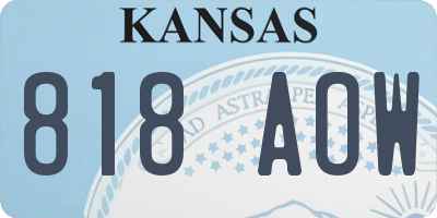 KS license plate 818AOW