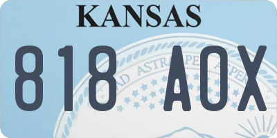 KS license plate 818AOX