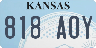 KS license plate 818AOY