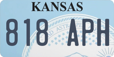 KS license plate 818APH