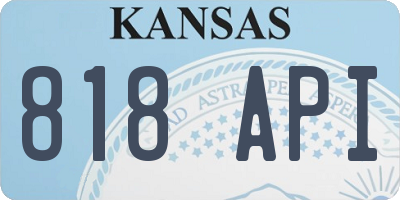 KS license plate 818API
