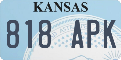 KS license plate 818APK