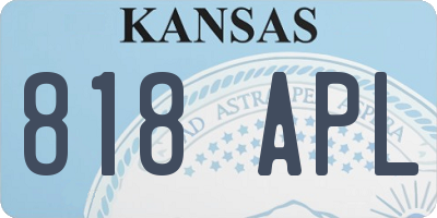 KS license plate 818APL