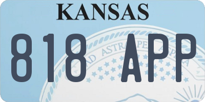 KS license plate 818APP