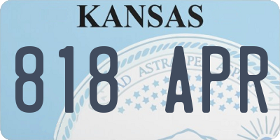 KS license plate 818APR
