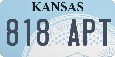 KS license plate 818APT