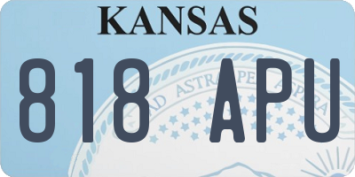 KS license plate 818APU
