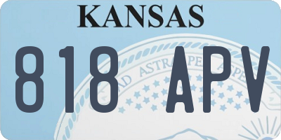 KS license plate 818APV
