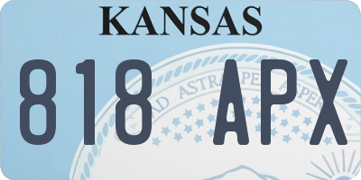 KS license plate 818APX