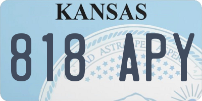 KS license plate 818APY